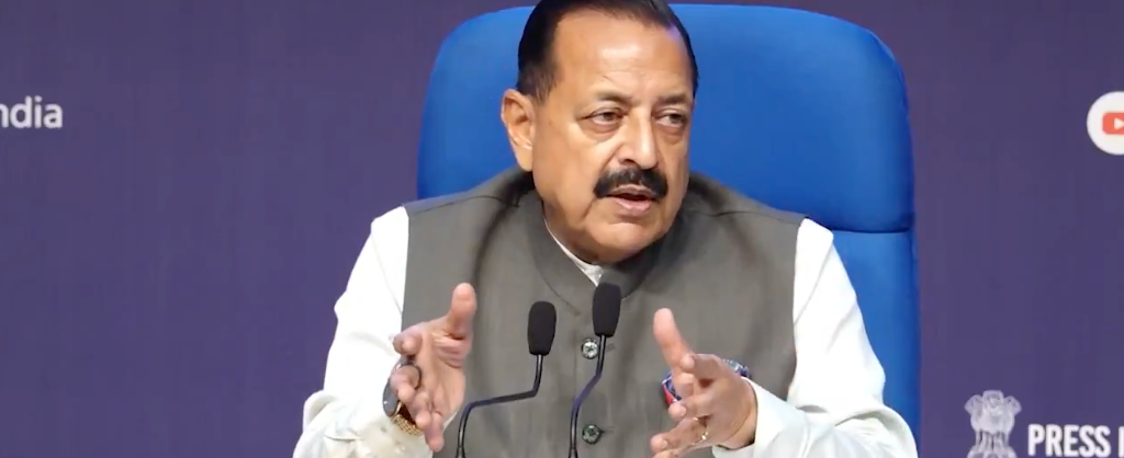 Union Minister of State (Independent Charge) for Science and Technology; Earth Sciences and Minister of State for PMO, Department of Atomic Energy, Department of Space, Personnel, Public Grievances and Pensions, Dr. Jitendra Singh